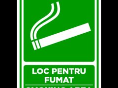 Semn de loc pentru fumat smoking area
